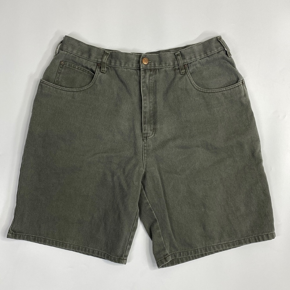 Vintage Faded Glory Green Denim Shorts Men's 36